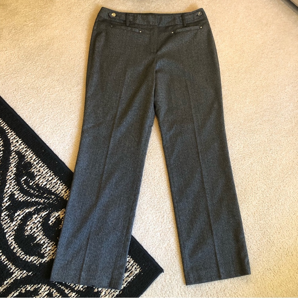 Larry Levine Grey/Black Work Trousers